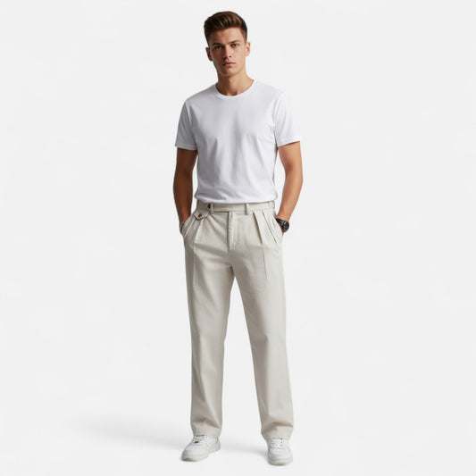 Donlois | Men’s Trousers – Classic Double Pleat Elegance