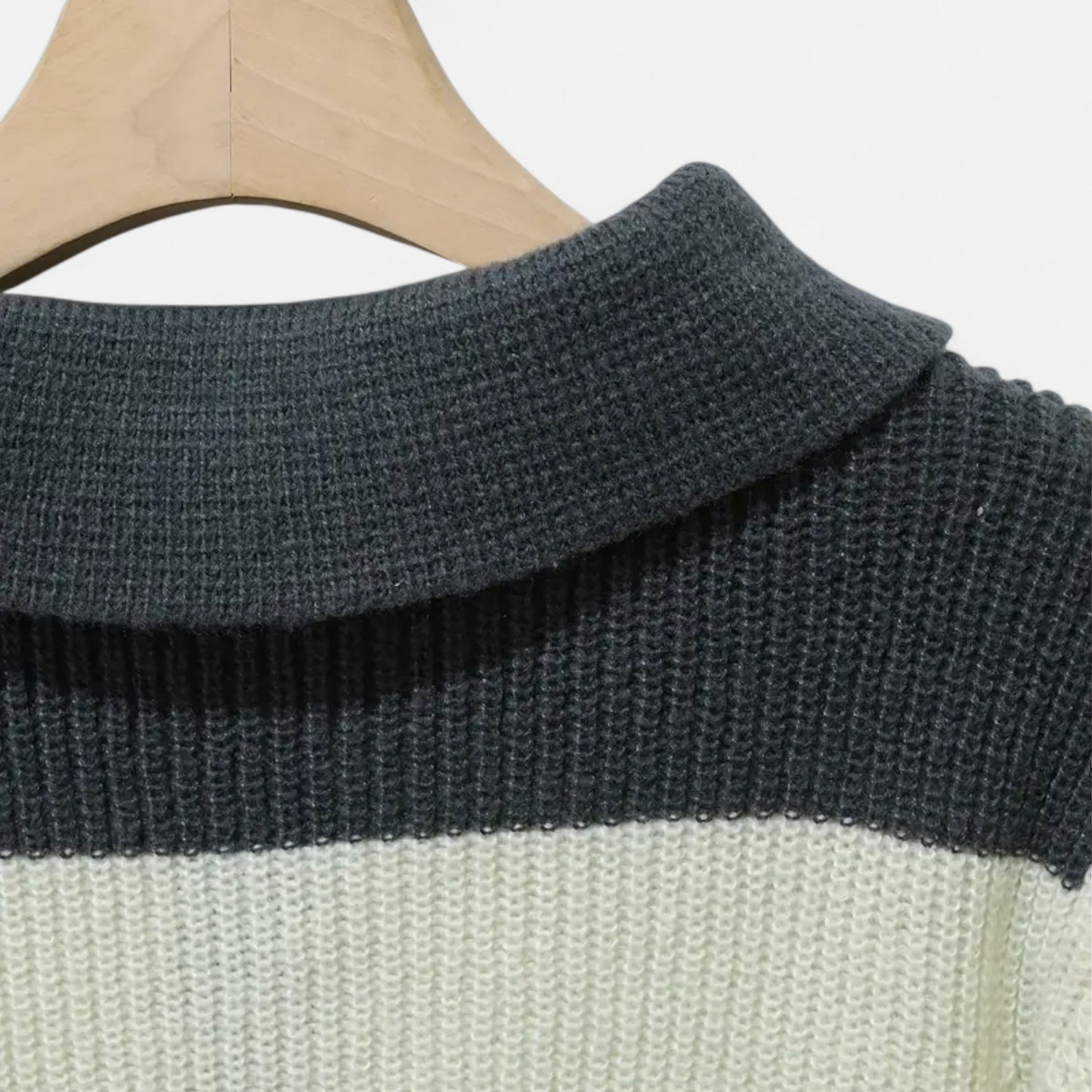 Donlois | Men’s Sweater – Preppy Striped Zip-Up Elegance