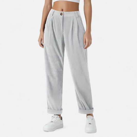 Donlois | Women’s Wide-Leg Pants – Refined Navy Corduroy