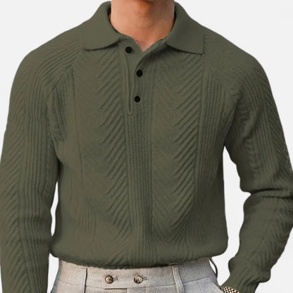 Donlois | Men’s Knit Shirt – Heavyweight Cable Heritage Style