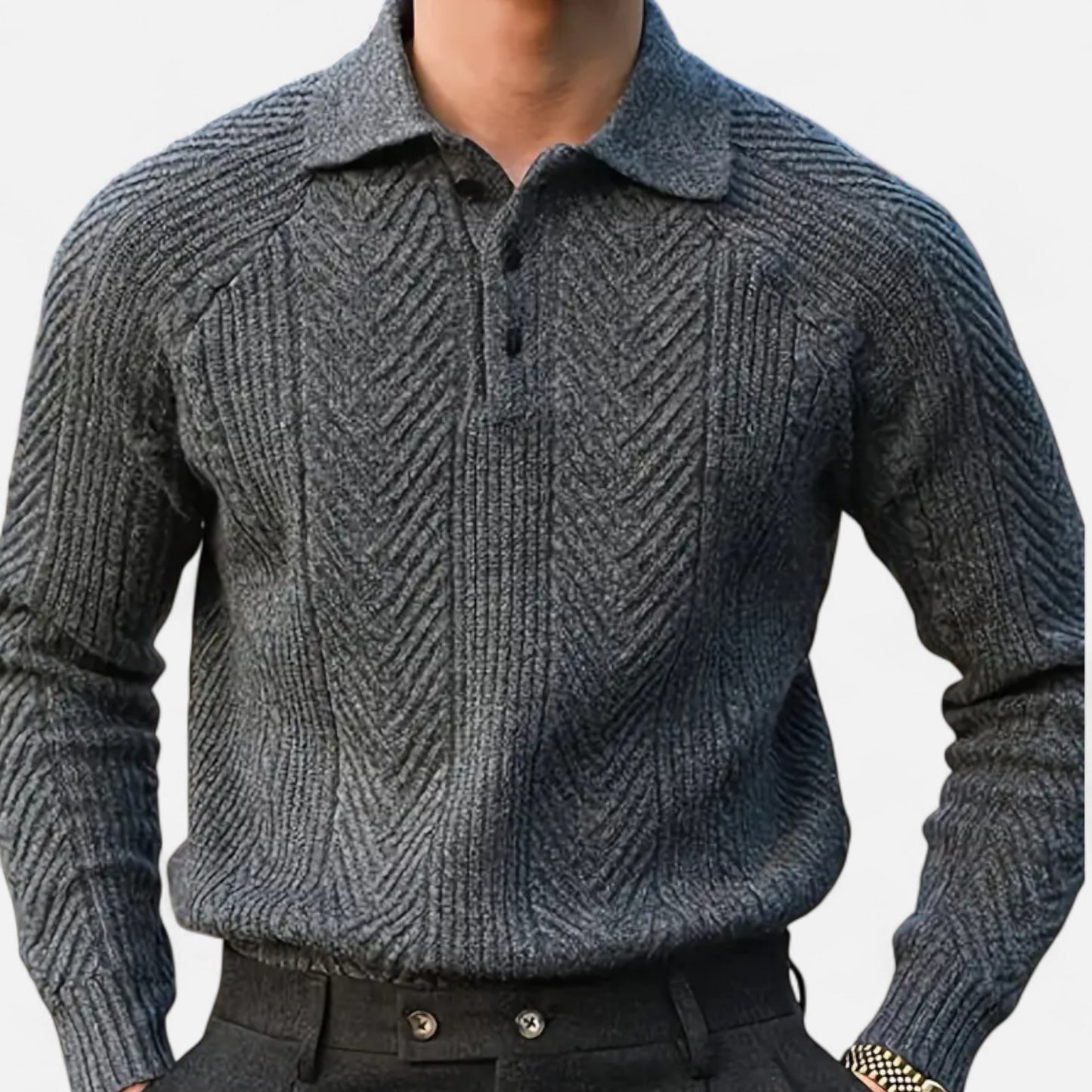 Donlois | Men’s Knit Shirt – Heavyweight Cable Heritage Style