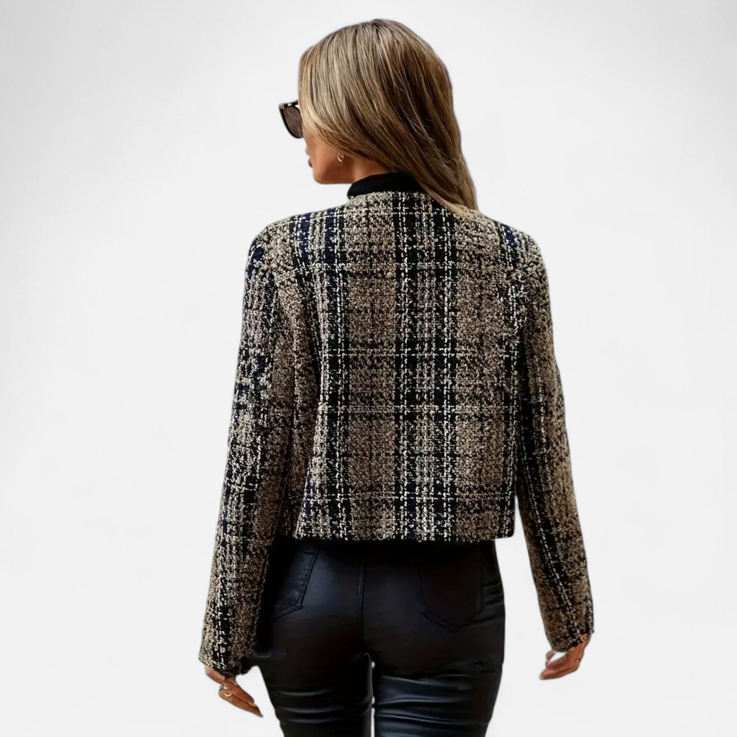 Donlois | Women’s Jacket – Elegant Houndstooth Heritage