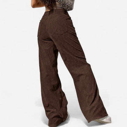 Donlois | Women’s Pants – Refined Low-Rise Wide-Leg Style