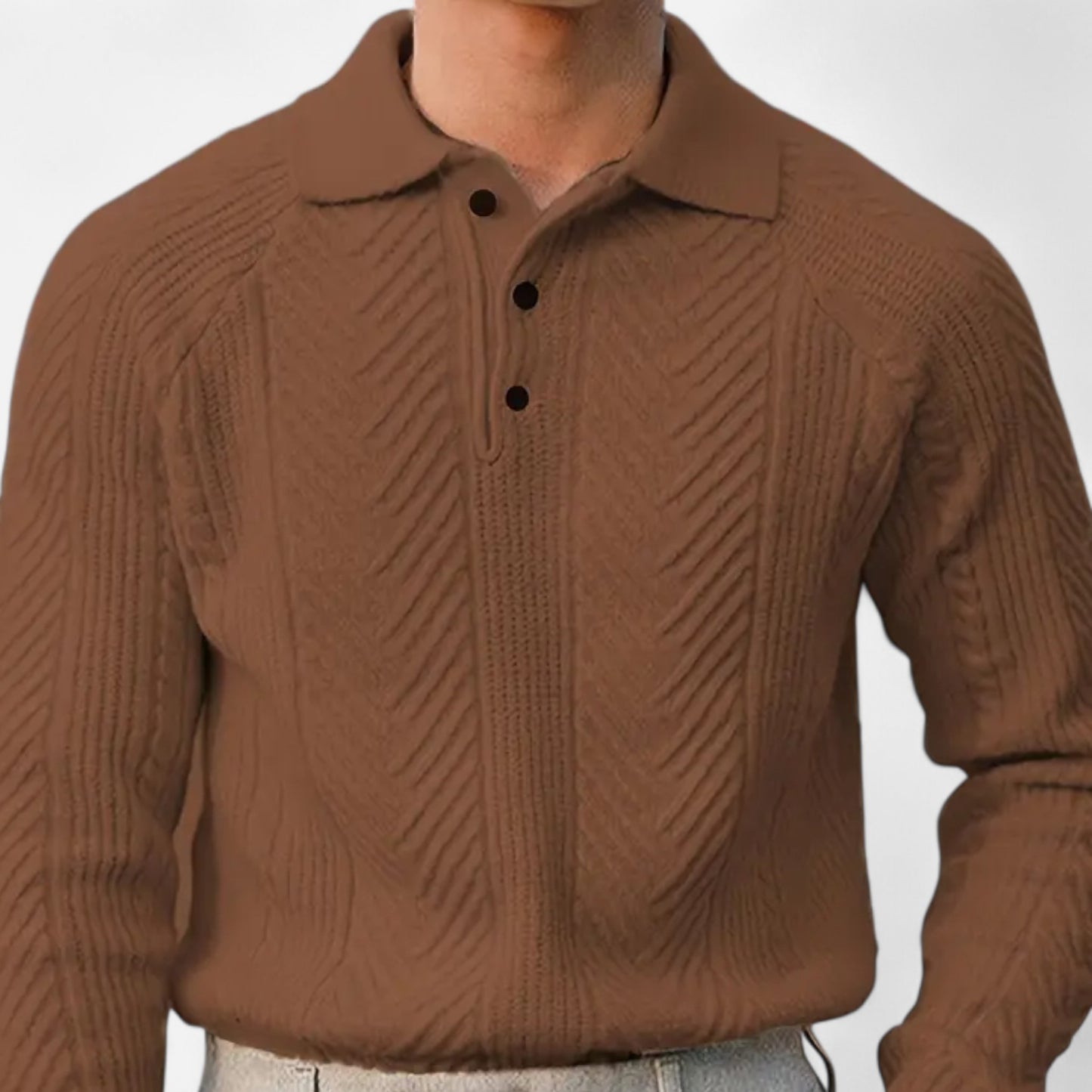 Donlois | Men’s Knit Shirt – Heavyweight Cable Heritage Style