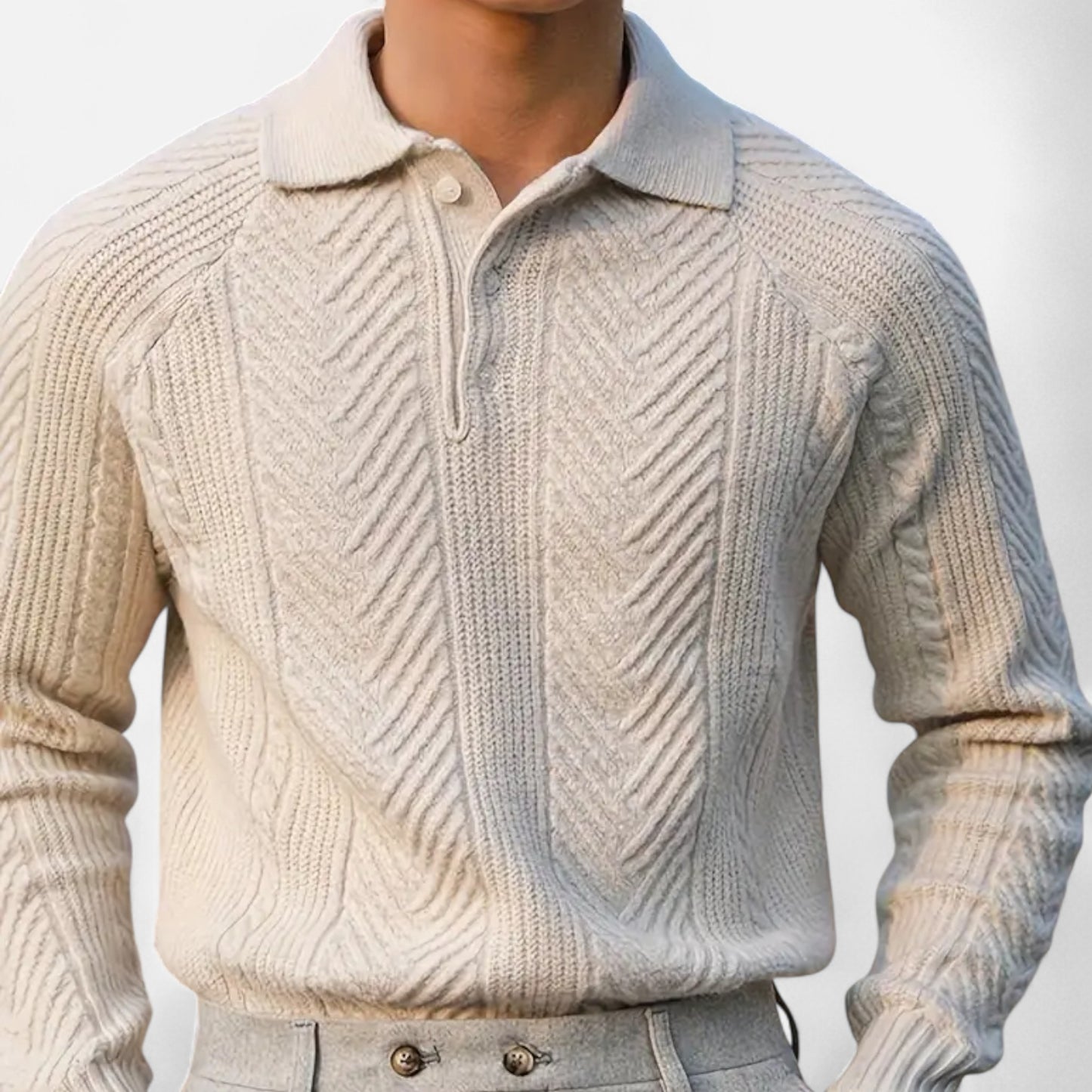 Donlois | Men’s Knit Shirt – Heavyweight Cable Heritage Style