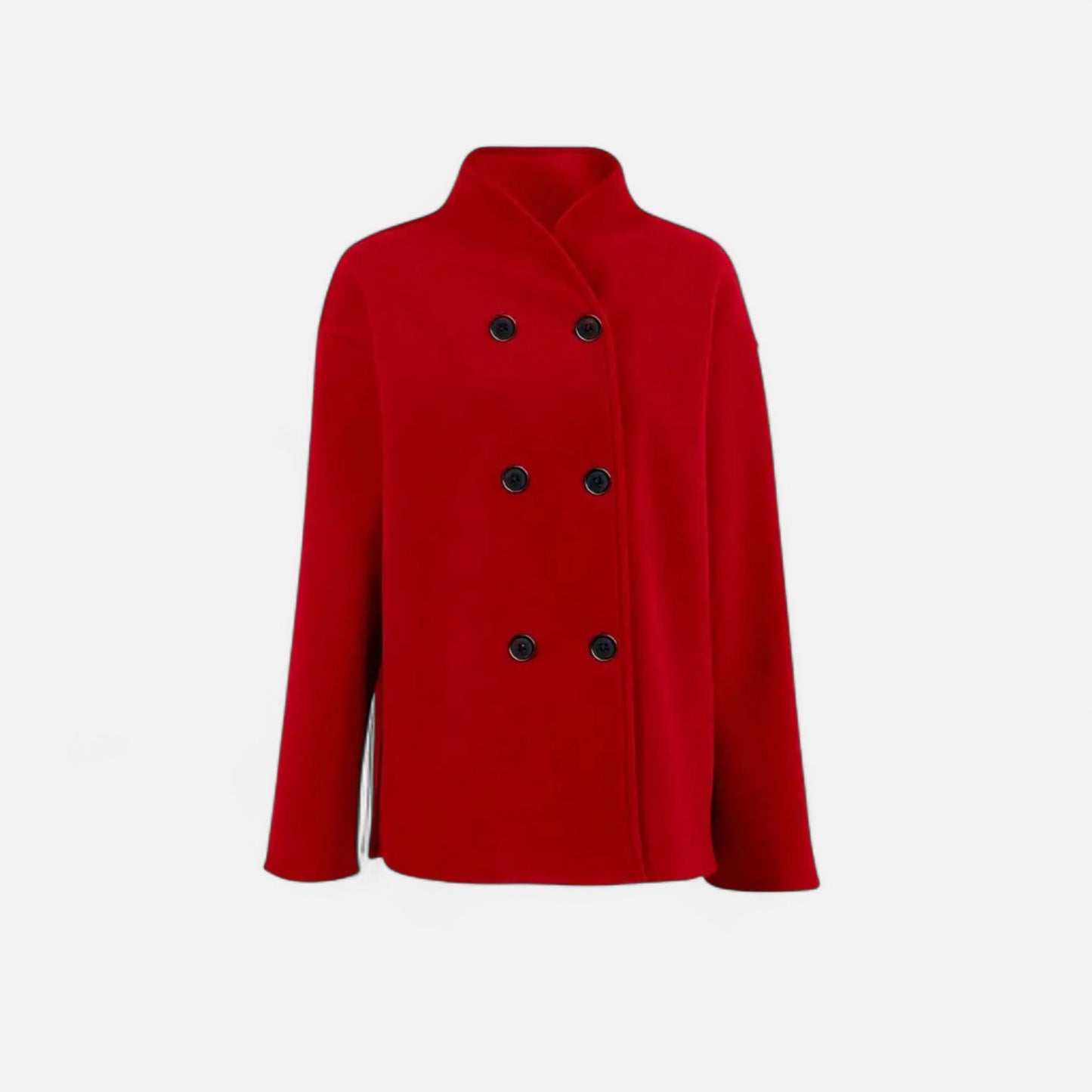 Donlois | Women’s Coat – Elegant Double-Breasted Beige Style