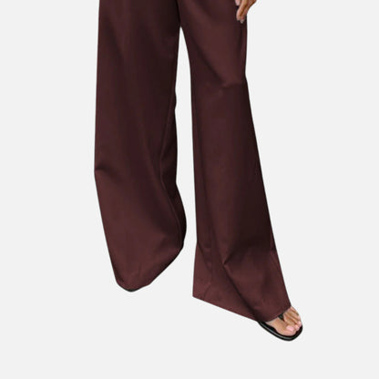 Donlois | Women’s Trousers – Stylish Wide-Leg Tailored Elegance