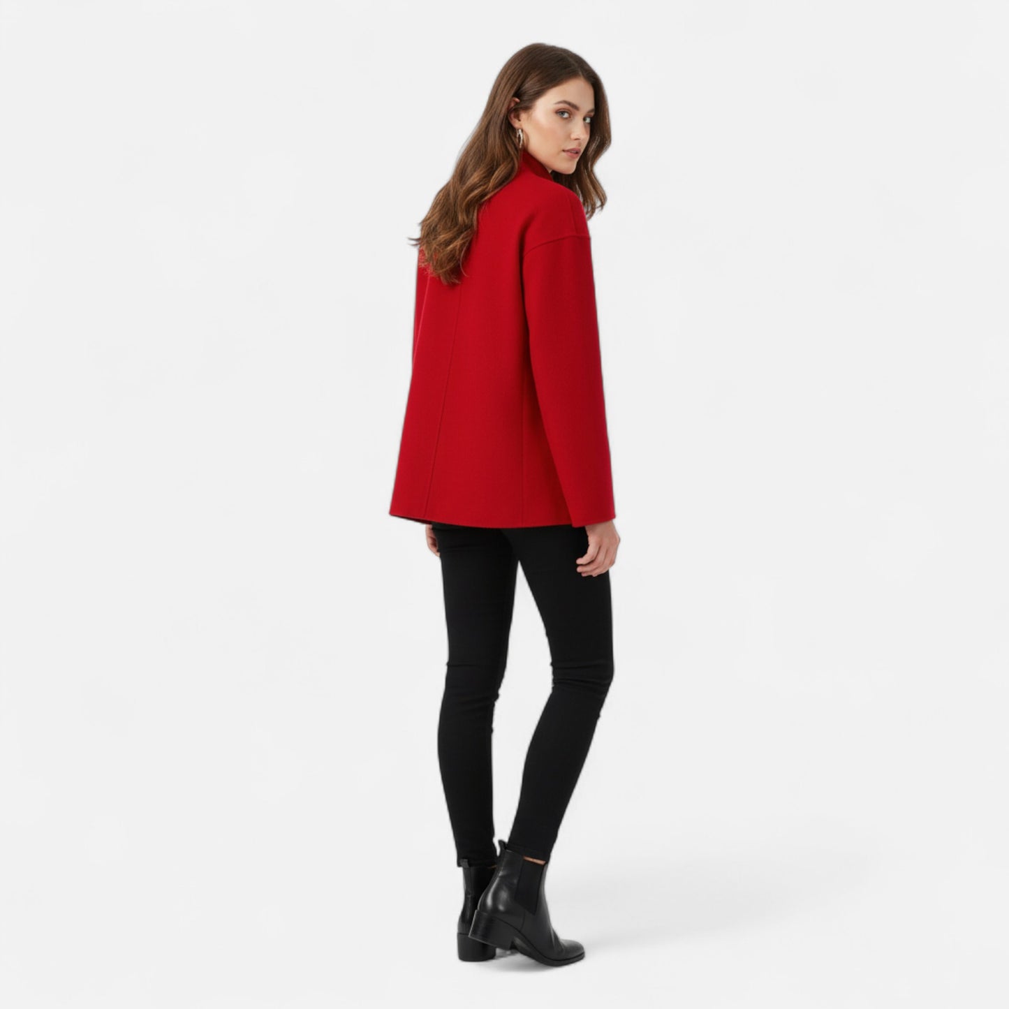 Donlois | Women’s Coat – Elegant Double-Breasted Beige Style