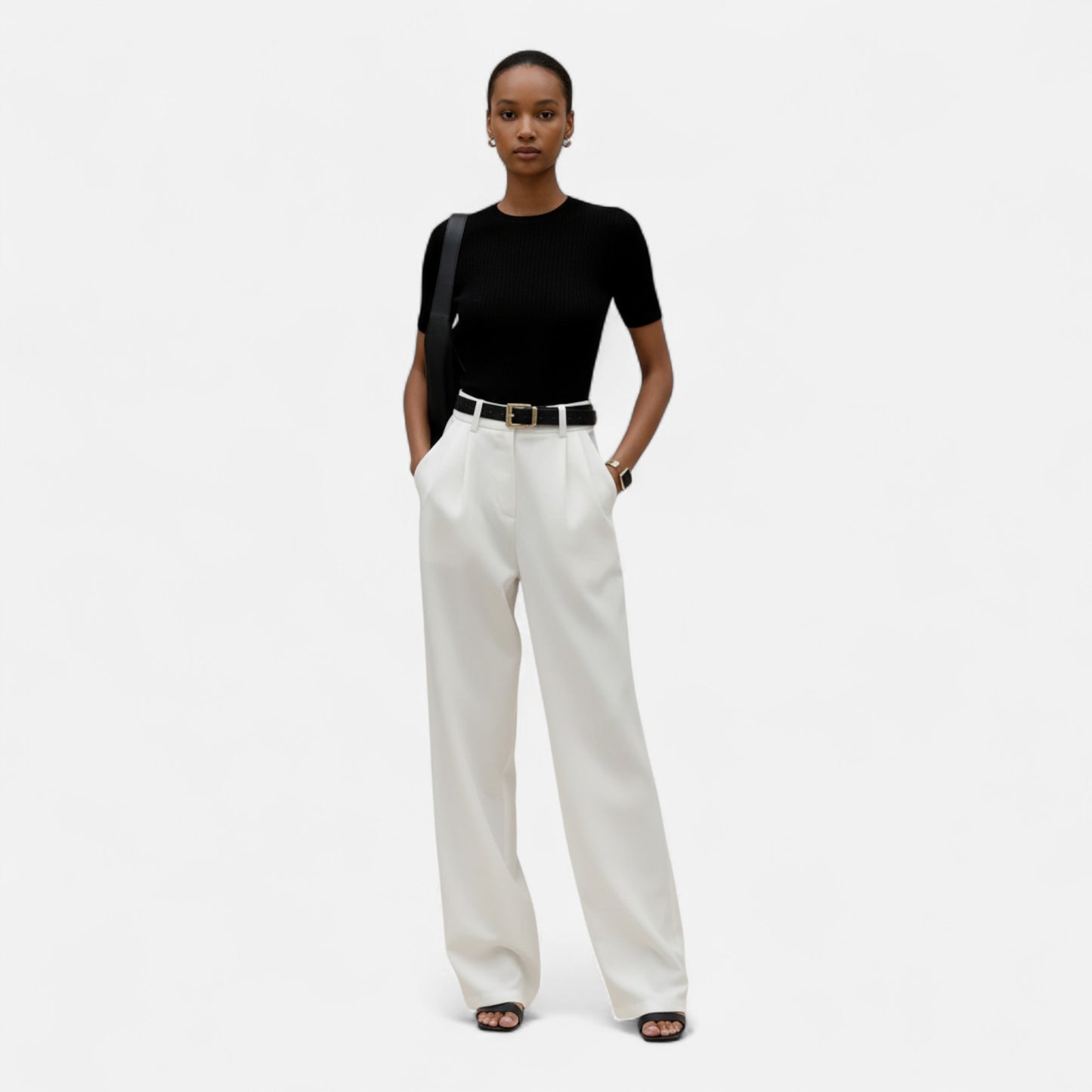 Donlois | Women’s Trousers – Stylish Wide-Leg Tailored Elegance