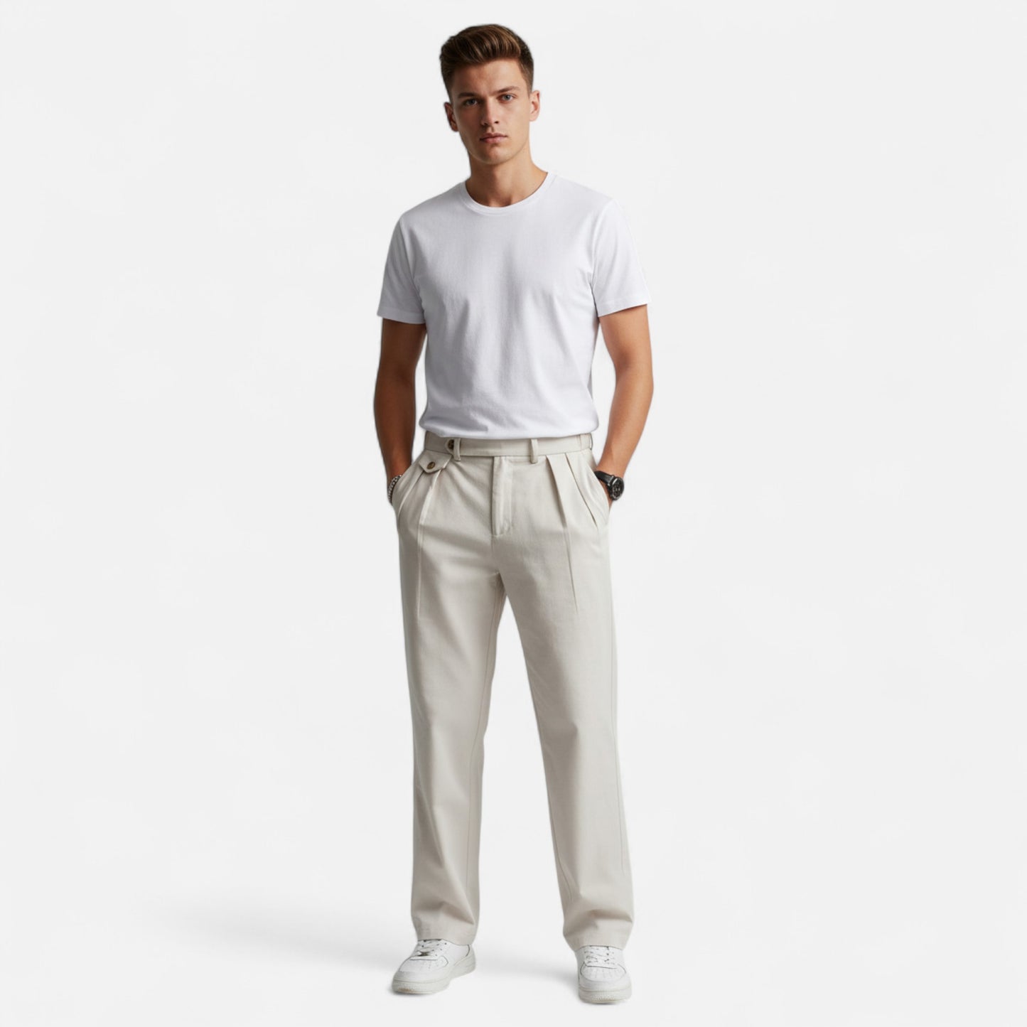 Donlois | Men’s Trousers – Classic Double Pleat Elegance