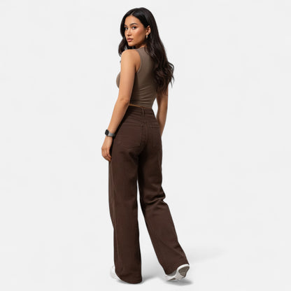 Donlois | Women’s Pants – Refined Low-Rise Wide-Leg Style