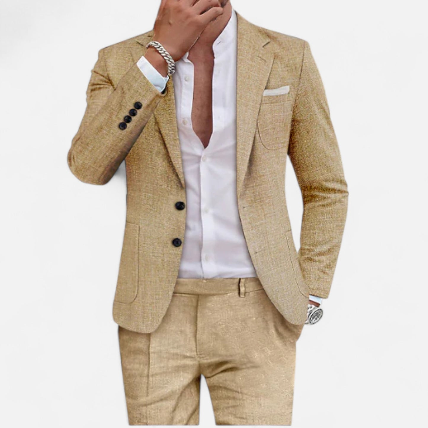 Donlois | Men’s Suit – Stylish Linen Heritage Elegance