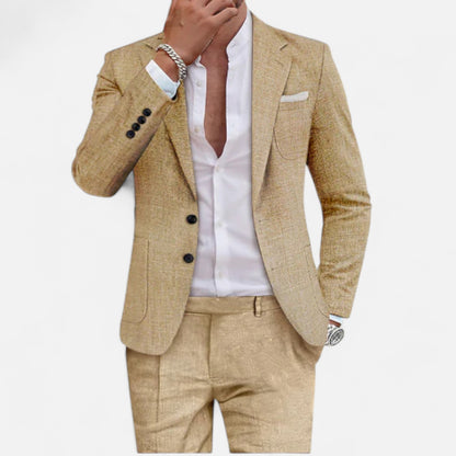 Donlois | Men’s Suit – Stylish Linen Heritage Elegance