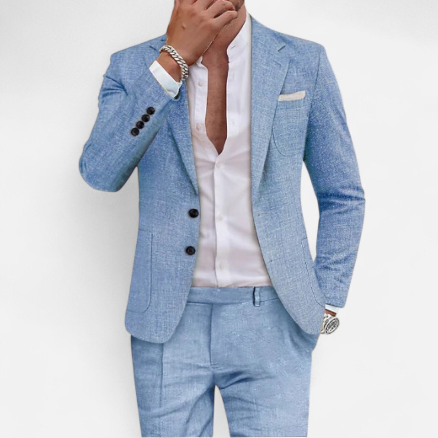 Donlois | Men’s Suit – Stylish Linen Heritage Elegance