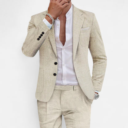 Donlois | Men’s Suit – Stylish Linen Heritage Elegance