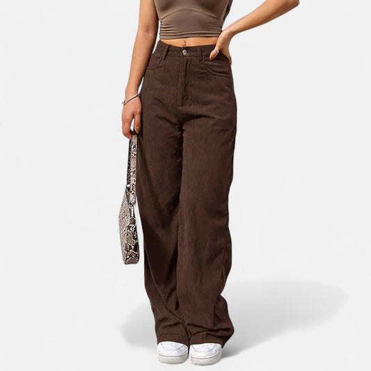 Donlois | Women’s Pants – Refined Low-Rise Wide-Leg Style